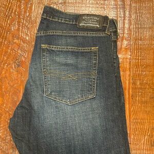 Signature by Levi Strauss SLIM STRAIGHT Men's Dark Denim Jeans W34 L34 LIKE NEW